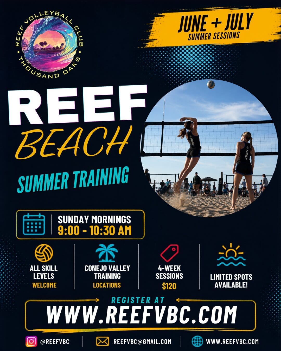 reef beach summer 2026 sessions
