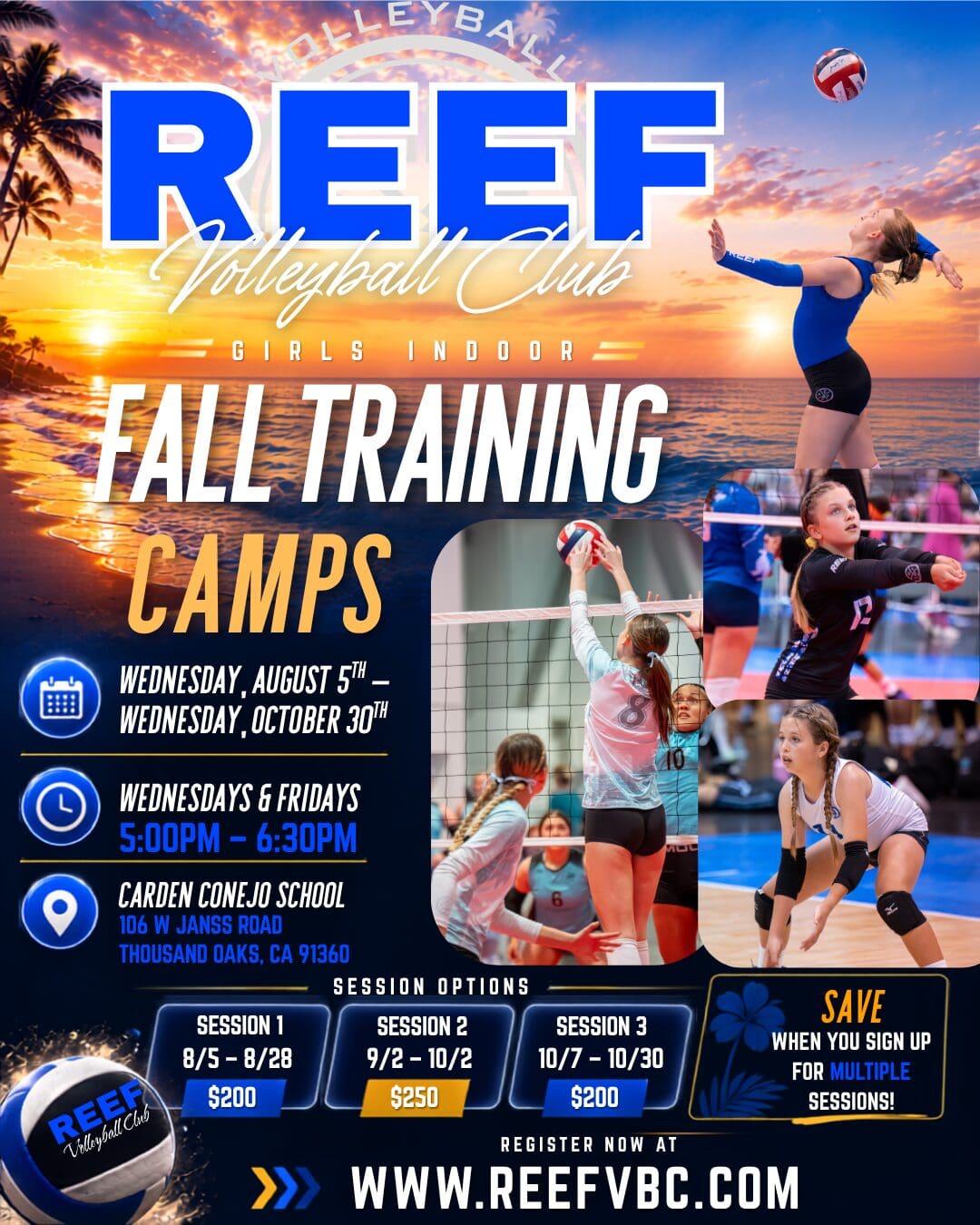 fall camps 2026 flyer
