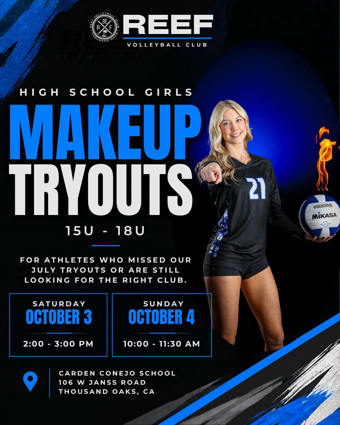 girls makeup tryouts flyer